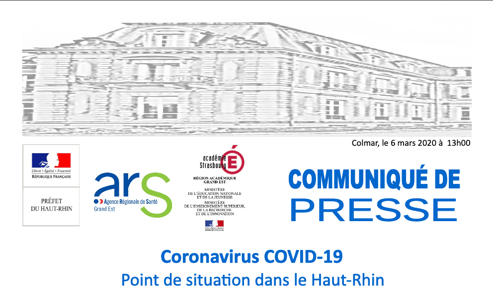 Coronavirus – arrêté préfectoral du 6 mars 2020